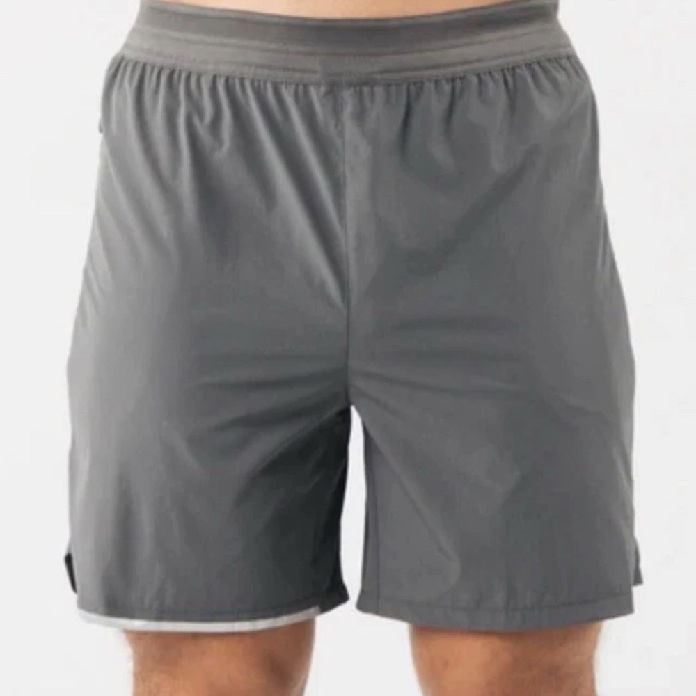 XXL Alphalete Men’s Infinity Studio Short 6”-Smoke Gray Stretch Clothes
